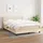 vidaXL Boxspringbett mit Matratze Creme 140x200 cm Stoff