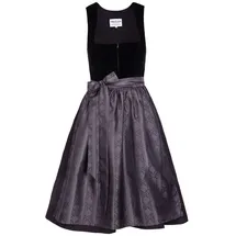 Edelnice Midi Dirndl Evi Samt Schwarz 40
