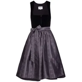 Edelnice Midi Dirndl Evi Samt Schwarz 40