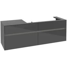 Villeroy & Boch Waschbeckenunterschrank Collaro 4 Auszüge 160 x 54,8 x 50 cm Glossy Grey