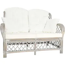 vidaXL 2-Sitzer-Sofa Grau Rattan