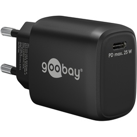 goobay 65367 Ladegerät, für Mobilgeräte Laptop, Smartphone, Tablet Schwarz