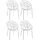 TPFLiving Stuhl, Weiß, Kunststoff, 59x60x80 cm, Esszimmer, Stühle, Esszimmerstühle, Vierfußstühle