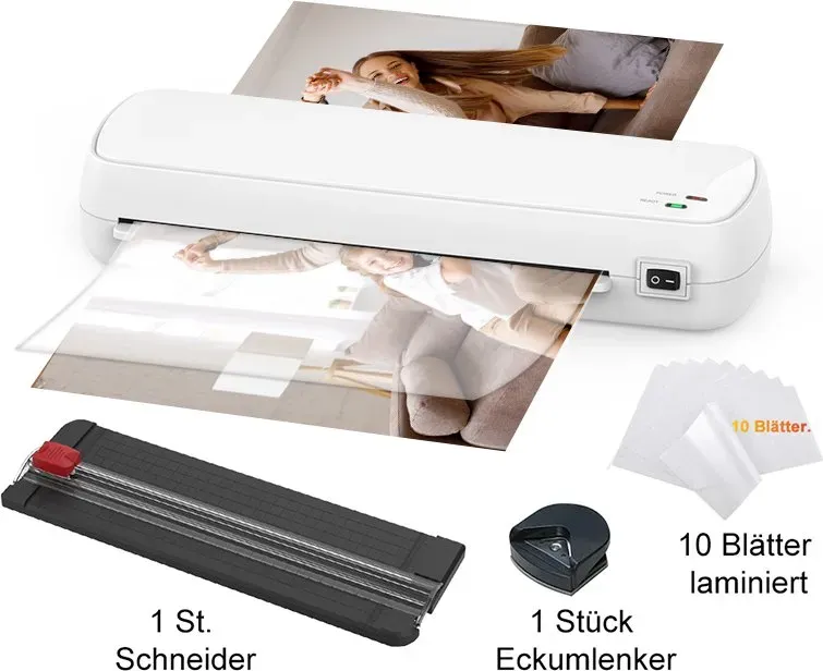 4-In-1Laminator Machine,It has Quick Warm-Up, Fast Laminating Documentation and Photos, Increases Their Long-Term Color Preservation. Suitable for Family, Office and School,A4/A5/A6 Size