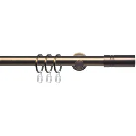 LIEDECO Gardinenstange LIEDECO "CELZYLIN01SG1L" Gr. 1, braun (bronzefarben), L:120cm Ø:25mm, Metall, Gardinenstangen, 1-läufig im Fixmaß Ø 25 mm