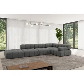 altdecor Modulares Sofa Ecksofa in L-Form - Felto-L2 - 380x190x70 cm Dunkelgrau Corner modular Sofa Eckcouch Couch Wohnlandschaft Cauchsofa Polster... - Dunkelgrau