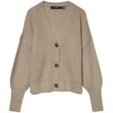 Vero Moda VMLEA LS V-Neck Cuff Cardigan Braun XS