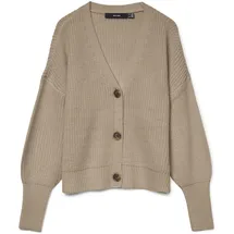 Vero Moda VMLEA LS V-Neck Cuff Cardigan Braun XS