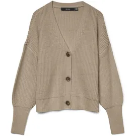Vero Moda VMLEA LS V-Neck Cuff Cardigan Braun XS