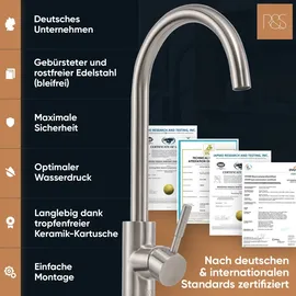 rosenhahn & söhne Föhr 200 Einhebelmischer Silber