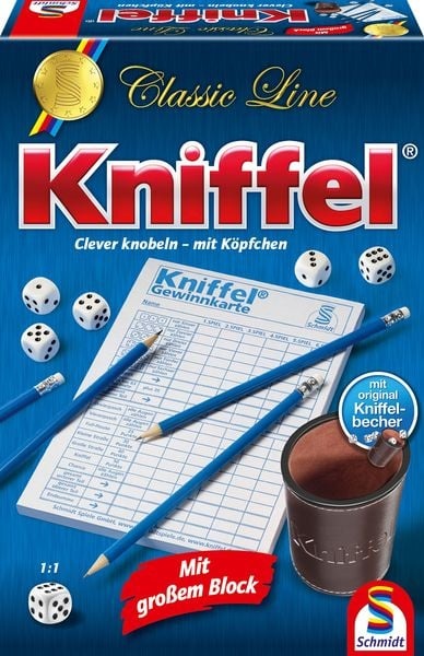 Kniffel - Classic Line, Kniffel, mit großem Spielblock