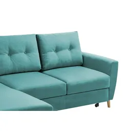 Sofa.de Ecksofa Carla ¦ türkis/petrol ¦ Maße (cm): B: 230 H: 93 T: 159.0