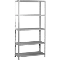 Simonrack Schwerlastregal, Lagerregal, 180x80x30 Metallregal, Kellerregal, Biegestelle 100 kg, 5 Fachböden, Grau) - Comfort