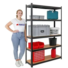 Proregal Mega Deal 3x Schwerlastregal Ragnar HxBxT 180 x 120 x 40 cm Fachlast 175 kg Schwarz Garagenregal Kellerregal Werkstattregal Steckregal