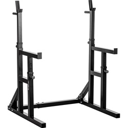 MOVIT Kraftstation Squat Rack PRO mit Dip-Station, Home-Gym, Langhantel-Ablage Hantel-Ständer Heim-Trainingsgerät Home-Gym schwarz