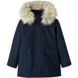 Name It »NKMMILLO PARKA JACKET LONG FO NOOS«, mit Kapuze, blau