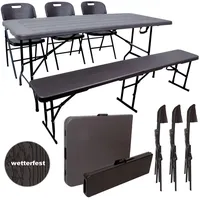 Trutzholm Bierzeltgarnitur Festzeltgarnitur 180x75cm 1 Tisch Bank 3 Stühle