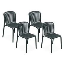 konsimo® KONSIMO Gartenstuhl 52 x 53 x 82,5 cm schwarz 4 St.