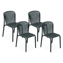 konsimo® KONSIMO Gartenstuhl 52 x 53 x 82,5 cm schwarz 4 St.