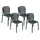 konsimo® KONSIMO Gartenstuhl 52 x 53 x 82,5 cm schwarz 4 St.