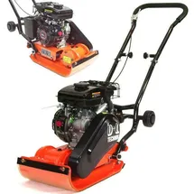 Apex Digital Rüttelplatte 52kg Verdichter 8 kN Rüttler Set PU-Matte Fahrwerk 56119