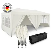 Kronenburg ® Kronenburg Faltpavillon 3 x 6 m inkl. 6 Seitenteile Champagner