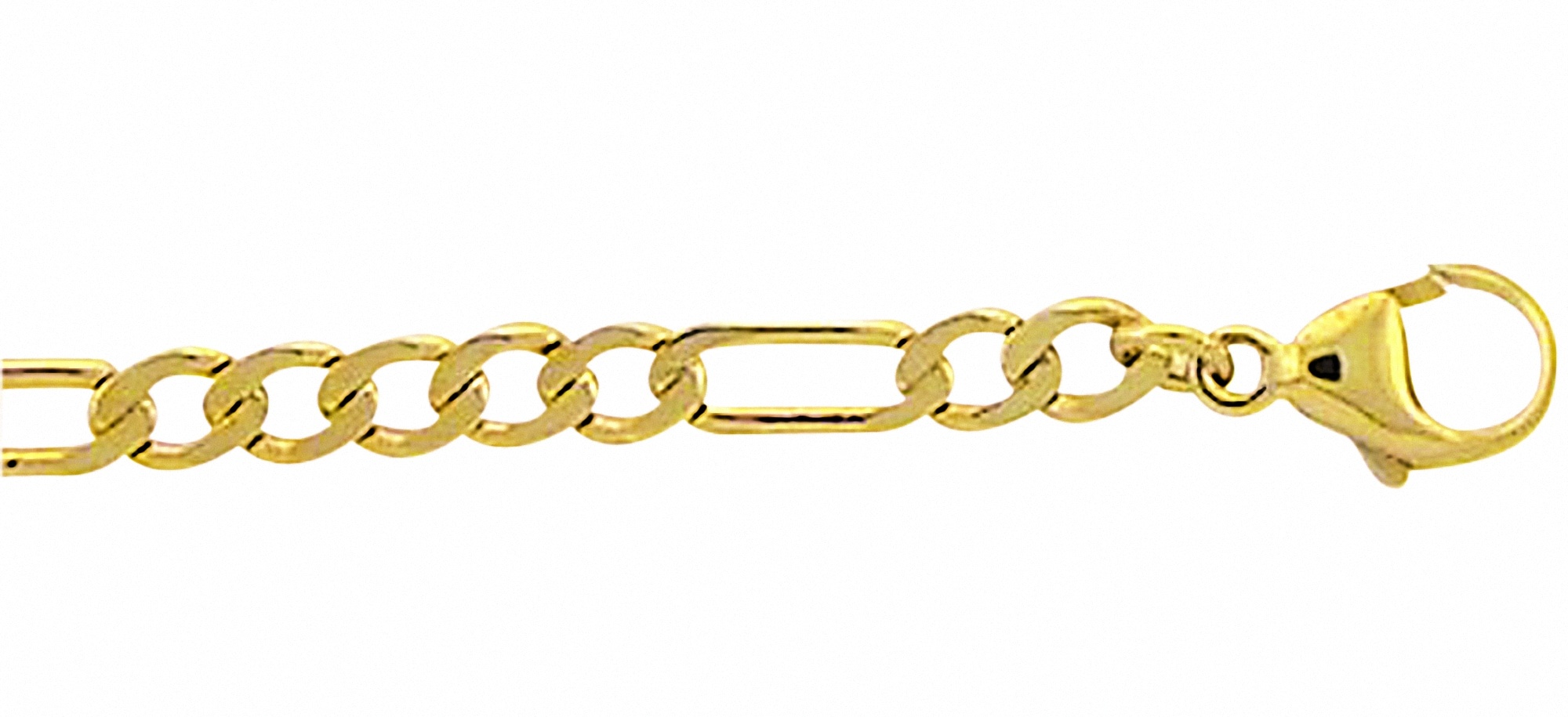 Goldarmband ADELIA ́S "Damen Goldschmuck 333 Gold Figaro Armband 19 cm" Armbänder Gr. 19, Gelbgold 333, goldfarben (gold) Damen Armbänder Gold