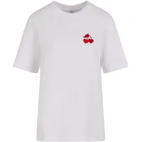miss tee Heart Cherries EMB | Weiß - M