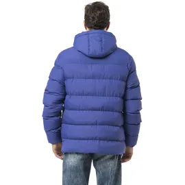 Cipo & Baxx "Jacke", Herren, Gr. M, blau, Stoff, 100% Polyester, unifarben, regular fit normal, Jacken Winterjacke, im Steppdesign