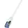 Logilink CQ3121S RJ45 Patchkabel CAT 6a S/FTP 30.00 m Weiß Flammwidrig, mit Rastnasenschutz 1 St.