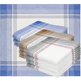 Betz 12 Stück Herren Stoff Taschentücher Set MARTIN Größe 40 x 40 cm 100% Baumwolle Dessin 8 - 40 x 40 cm