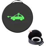 Schwarze Kabeltasche, Ladetasche, Tasche Für Elektroauto-ladegeräte, Wasserdichte Aufbewahrungstasche Für Elektroauto-kabel, Kofferraumtasche, Kompatibel Mit Allen Verlängerungskabeln, Schwarz