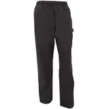 Dennys Unisex Kochhose, schwarz, elastischer Bund (M) (Schwarz) - M