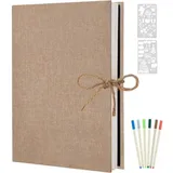 luxuskollektion Selbstklebendes Fotoalbum 60 Weiße Seiten Scrapbook DIY Album Hochzeit