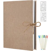 luxuskollektion Selbstklebendes Fotoalbum 60 Weiße Seiten Scrapbook DIY Album Hochzeit