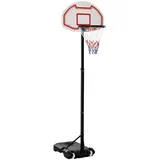 Homcom Basketballständer Basketballkorb mit Rollen Standfuß mit Wasser PE + Stahl Schwarz