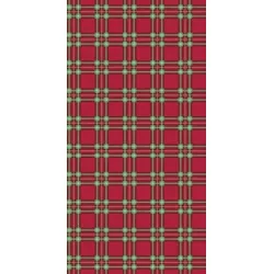 Airlaid Tischdeckenrolle Charles, 118 cm x 25 m , 1 Stück - Mank - Schottenmuster Karos rot-grün