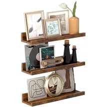 VASAGLE Wandregal 3er Set 38 x 0 x 0 cm Braun