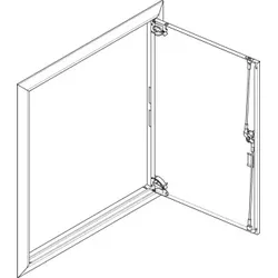 ABN GBRU24T Blendrahmen + Volltüre 2x4 für UP-Feldverteiler, 2x4-reihig