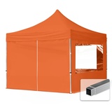 TOOLPORT Faltpavillon Economy 3 x 3 m inkl. 4 Seitenteile orange