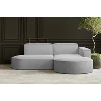 kaiser möbel Ecksofa, Sofa L form, Couch L form MODENA STUDIO stoff Neve Grau Rechts - Grau