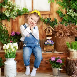 Relaxdays Deko Vogelhaus mit Blumentopf, Braun