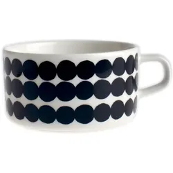 Marimekko - Oiva Siirtolapuutarha Teetasse mit Henkel, weiß / schwarz