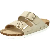 ROHDE 5590 Alba Damen Schuhe Pantoletten Clogs Leder, Größe:43 EU, Farbe:Beige