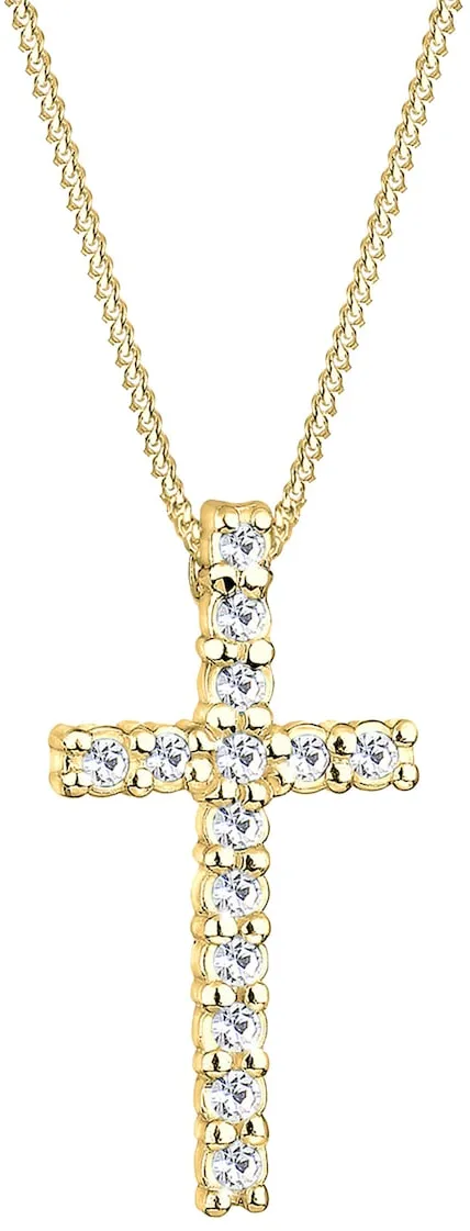 Elli Kreuz Religion 925 Sterling Silber Ketten   Damen 