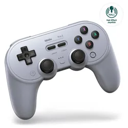 8BitDo PRO 2 Gamepad Hall-Effekt Technologie, Bluetooth USB-C, programmierbar, 1000 mAh, Grau