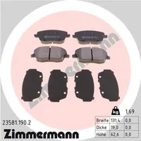 ZIMMERMANN Bremsbelagsatz, Scheibenbremse
