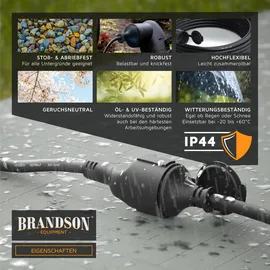 Brandson Outdoor-Verlängerungskabel mit Schuko IP44 40 m