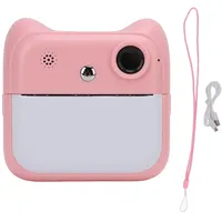 Instant Druckkamera 48MP High Definition 2.4 -Zoll -Bildschirm Thermal Drucktinte ohne Schwarze weiße Fotos Spaß Fotografie Timer Countdown -n für Schüler Kinder Abs Material (Rosenate)