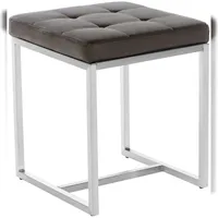 CLP Edelstahl Sitzhocker Barci braun